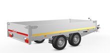 Plateauwagen geremd 311x160cm - 2700kg - met alu borden 30cm