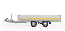 Plateauwagen geremd 311x180cm - 2000kg - met alu borden 30cm