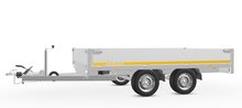 Plateauwagen geremd 311x180cm - 2700kg - met alu borden 30cm