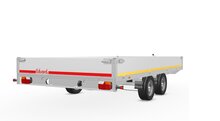 Plateauwagen geremd 406x220cm - 3500kg - met alu borden 30cm