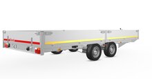 Plateauwagen geremd 456x220cm - 3500kg - met alu borden 30cm