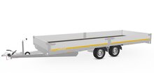 Plateauwagen geremd 556x200cm - 3500kg - met alu borden 30cm