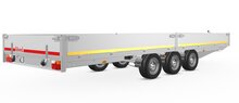 Plateauwagen geremd 556x200cm - 3500kg - met alu borden 30cm