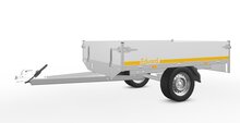 Plateauwagen ongeremd 201x145cm - 750kg - met alu borden 30cm