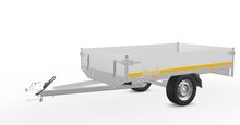 Plateauwagen ongeremd 231x145cm - 750kg - met alu borden 30cm