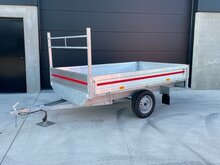 Plateauwagen ongeremd 260x150cm - 750kg - met alu borden 30cm - 
