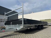 Plateauwagen geremd 503x202cm - 2700kg - met alu borden 30cm - Black Label