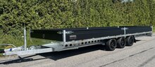 Plateauwagen geremd 503x202cm - 3500kg - met alu borden 30cm - Black Label - Drieasser
