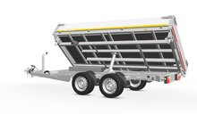 Kipper geremd 330x180cm - 2700kg - met alu borden 30cm - dubbelas