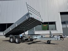 Kipper geremd 305x178cm - 2500kg - met alu borden 30cm - dubbelas 