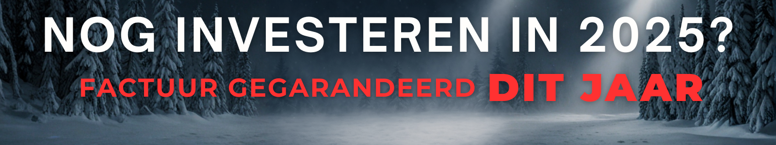 Nog Investeren in 2025 Banner