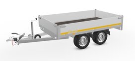 260x150cm dubbelas plateauwagen 260x150cm dubbelas plateauwagen