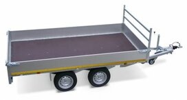 310x160cm dubbelas plateauwagen 310x160cm dubbelas plateauwagen