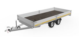 456x200cm dubbelas plateauwagen 456x200cm dubbelas plateauwagen