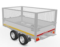 260x150cm Elektrische kipper met rijplaten en steunpoten, beschikbaar van 2000kg tot 2700kg met loofrekken 260x150cm Elektrische kipper met rijplaten en steunpoten, beschikbaar van 2000kg tot 2700kg met loofrekken