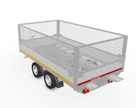 330x180cm elektrische 3 zijdige kipper met rijplaten en steunpoten, beschikbaar van 2000kg tot 3500kg met loofrekken 330x180cm elektrische 3 zijdige kipper met rijplaten en steunpoten, beschikbaar van 2000kg tot 3500kg met loofrekken