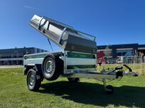 DaXara geremde bagagewagen type 198F met inhoud 1500 Liter en veilig met schokbrekers. DaXara geremde bagagewagen type 198F met inhoud 1500 Liter en veilig met schokbrekers.