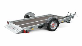 251x153cm afzinkbare WOM XT motoraanhangwagen met 750kg as. 251x153cm afzinkbare WOM XT motoraanhangwagen met 750kg as.