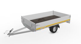 Plateauwagen ongeremd 251x145cm - 750kg - met alu borden 30cm Plateauwagen ongeremd 251x145cm - 750kg - met alu borden 30cm