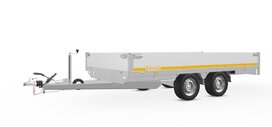 Plateauwagen geremd 356x180cm - 3500kg - met alu borden 30cm Plateauwagen geremd 356x180cm - 3500kg - met alu borden 30cm