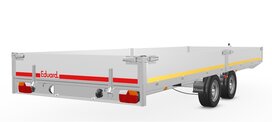 Plateauwagen geremd 506x200cm - 3500kg - met alu borden 30cm Plateauwagen geremd 506x200cm - 3500kg - met alu borden 30cm