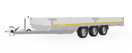 Plateauwagen geremd 506x200cm - 3500kg - met alu borden 30cm Plateauwagen geremd 506x200cm - 3500kg - met alu borden 30cm