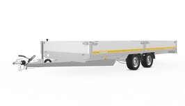 Plateauwagen geremd 506x220cm - 3500kg - met alu borden 30cm Plateauwagen geremd 506x220cm - 3500kg - met alu borden 30cm