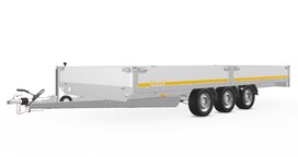 Plateauwagen geremd 506x220cm - 3500kg - met alu borden 30cm Plateauwagen geremd 506x220cm - 3500kg - met alu borden 30cm